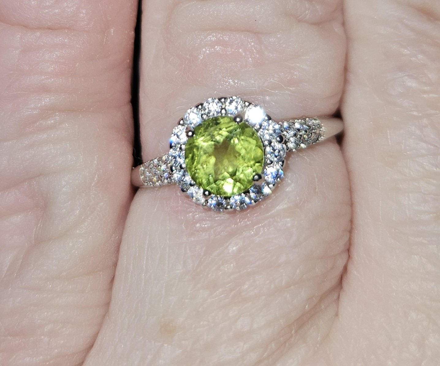 Sterling Silver Rings - Peridot, Adjustable