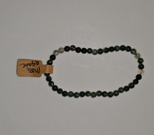 Bracelets - Moss Agate 4mm