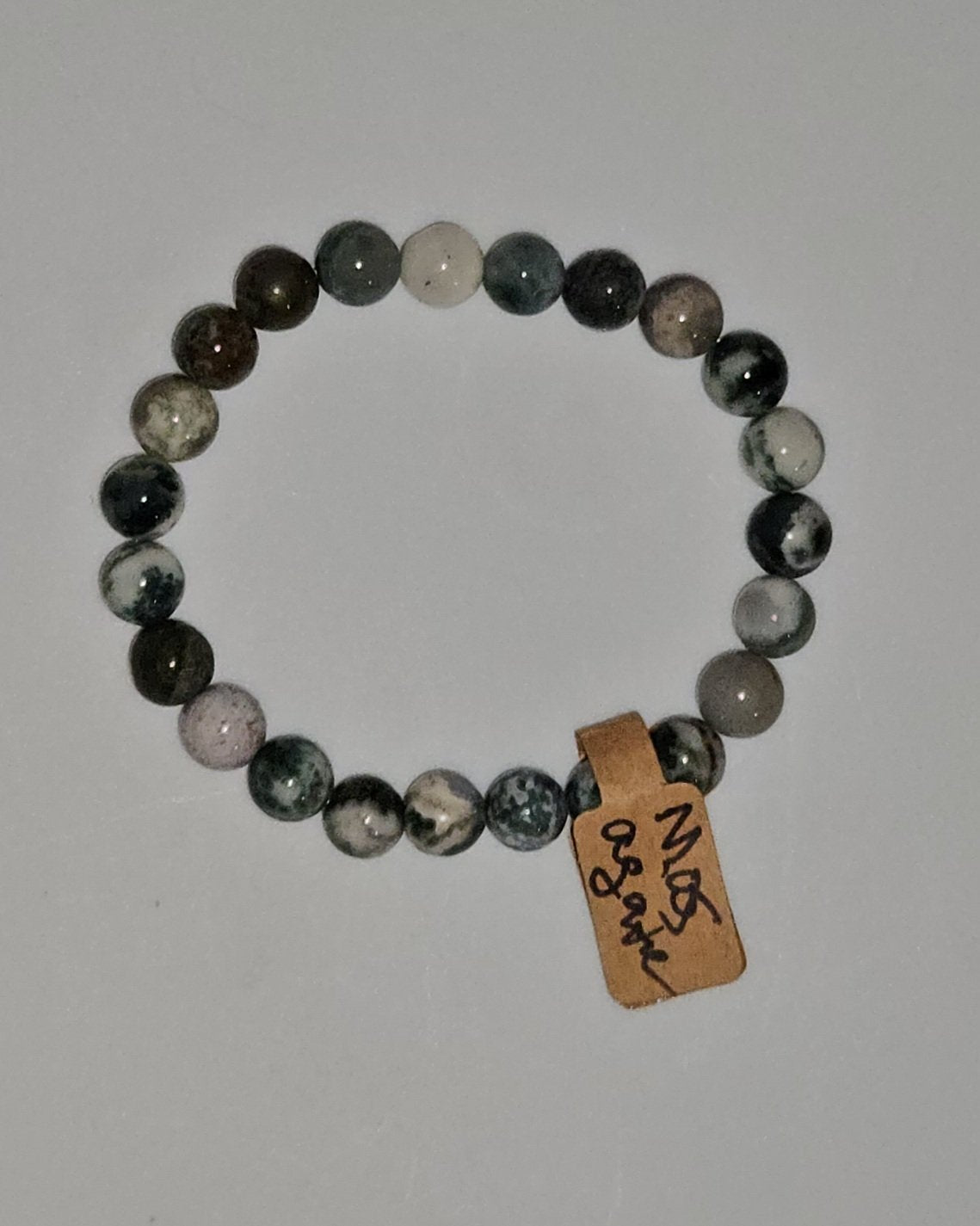 Bracelets - Moss agate 8mm