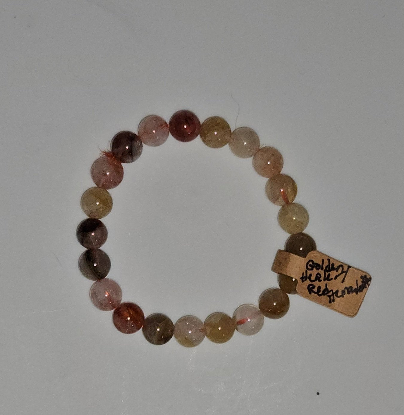 Bracelets - Fire Quartz and Golden Healer Mix 8mm