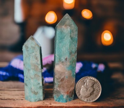 Amazonite with Smokey Quartz