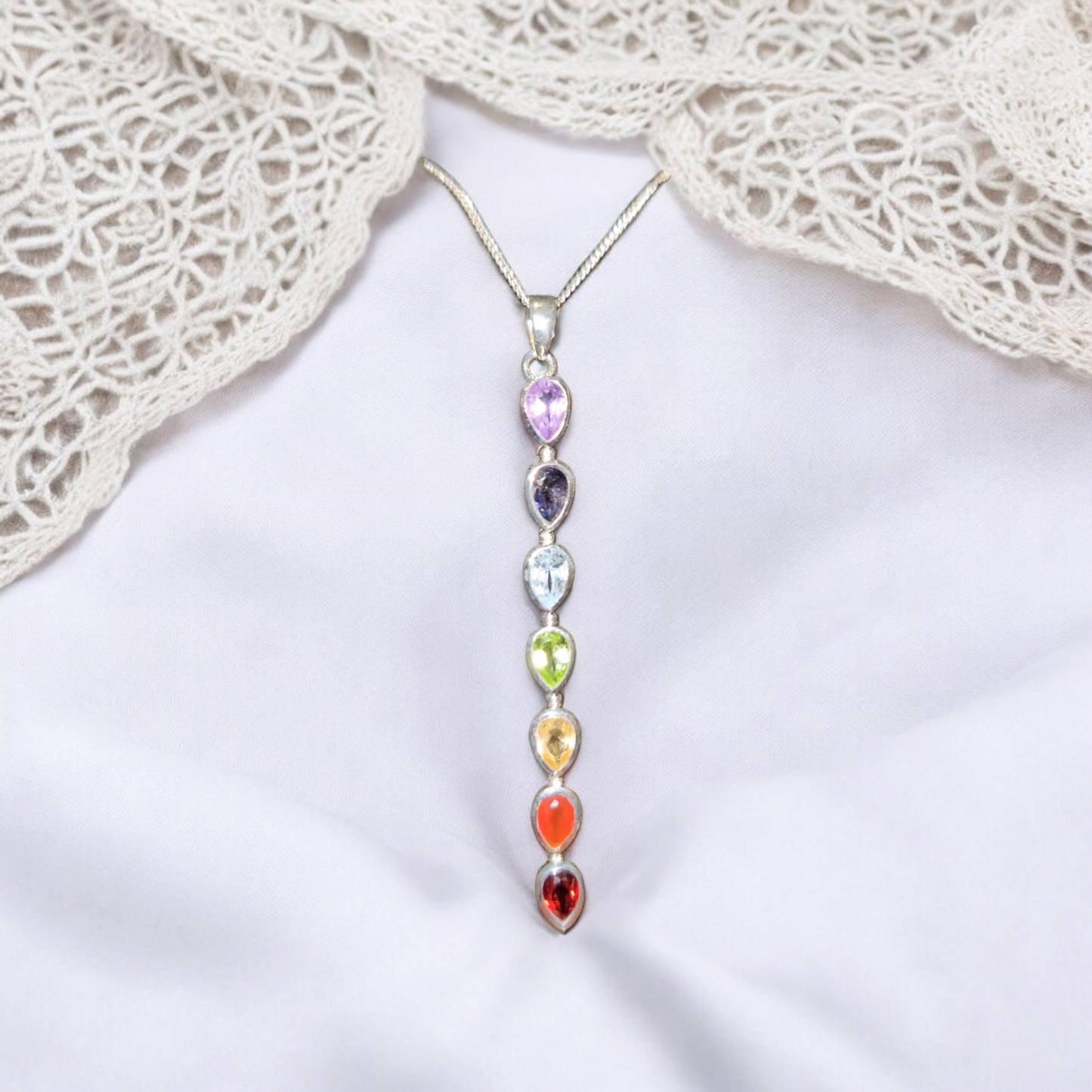 Chakra Sterling Silver Necklace