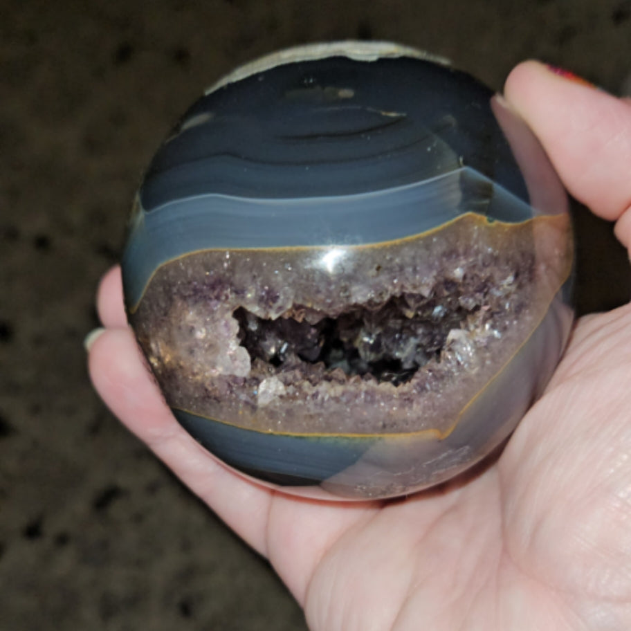 Amethyst Agate Sphere