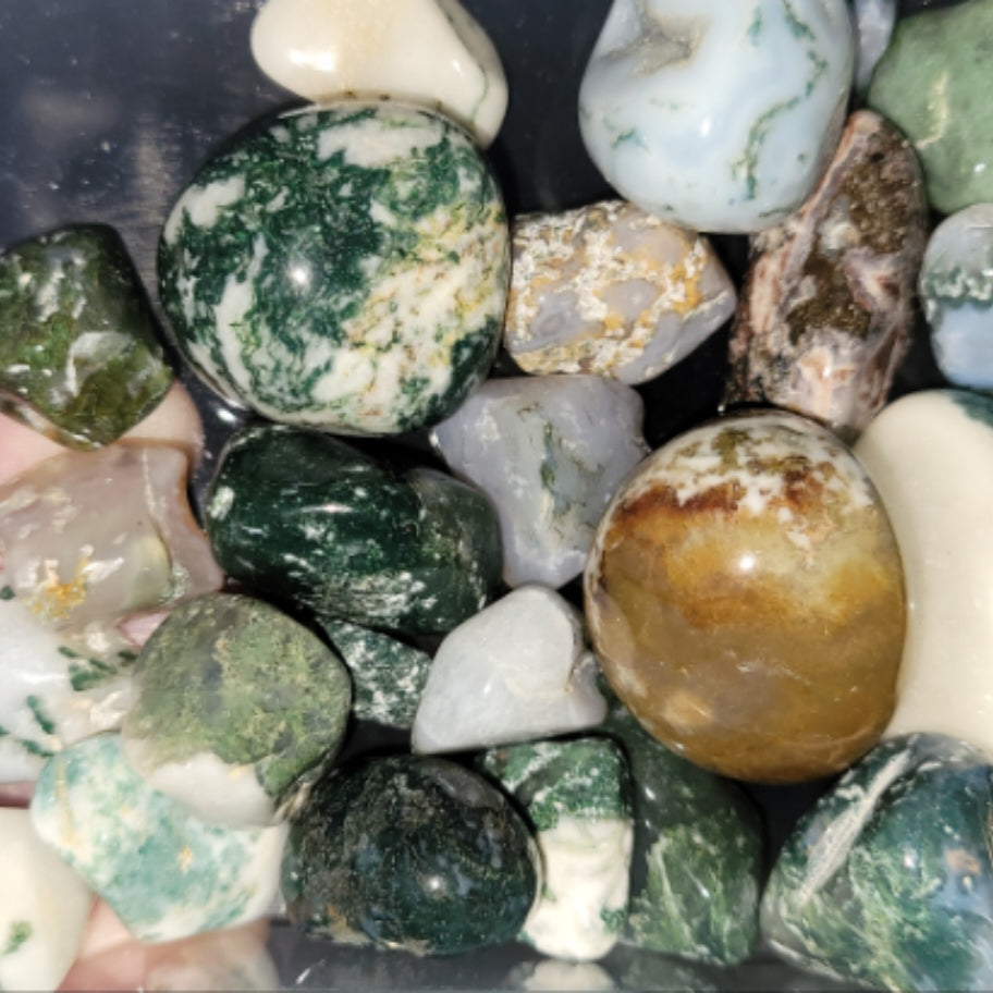 Moss Agate Tumbles